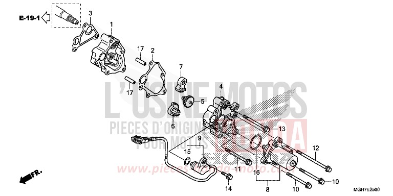 DEMULTIPLICATEUR de VFR1200X "Crosstourer" DCT DEGITAL SILVER METALLIC (NHA30B) 2015
